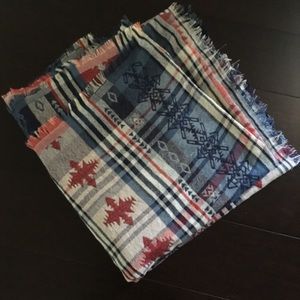 Red white and blue fall scarf